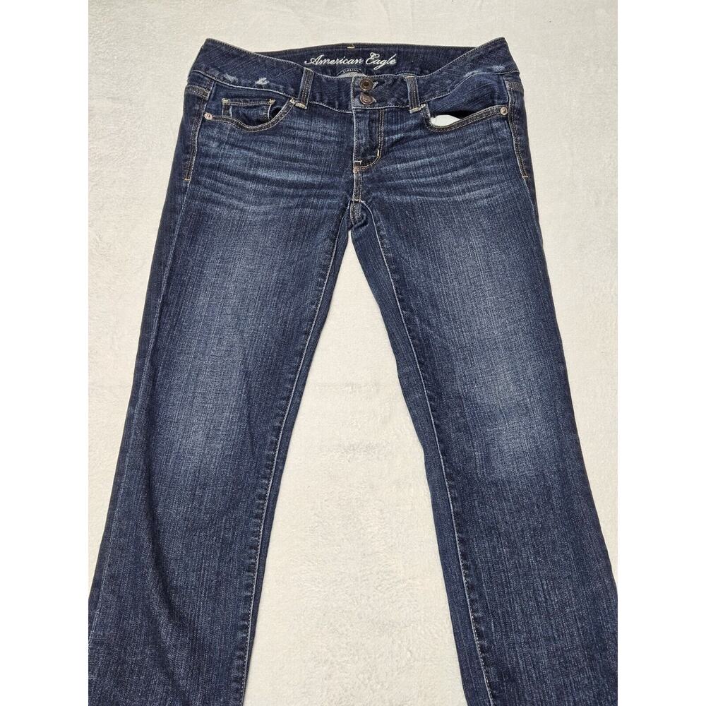American Eagle Women's Jeans 4 Regular Artist Stretch Blue Denim Dark Wash